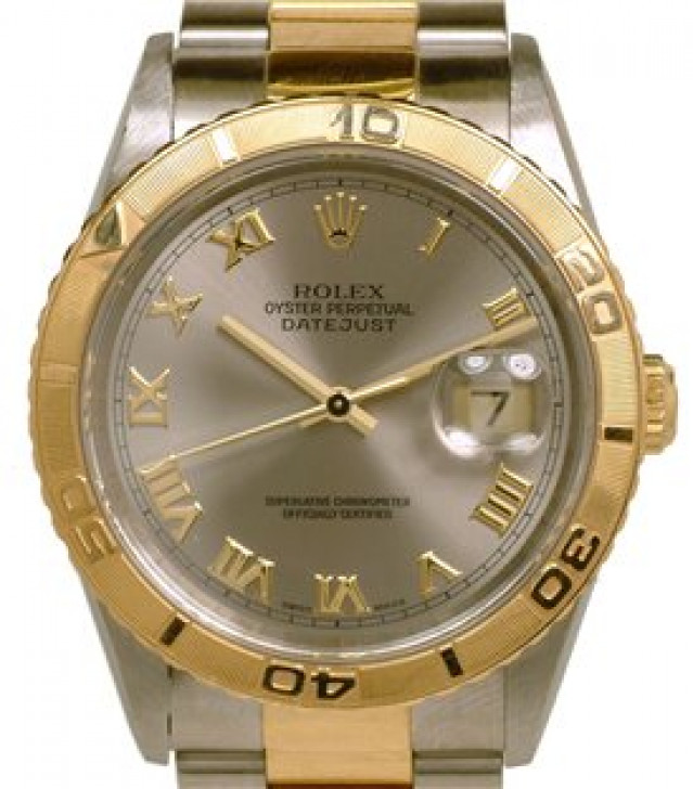 Rolex 16263 Yellow Gold & Steel on Oyster Rhodium with Gold Roman